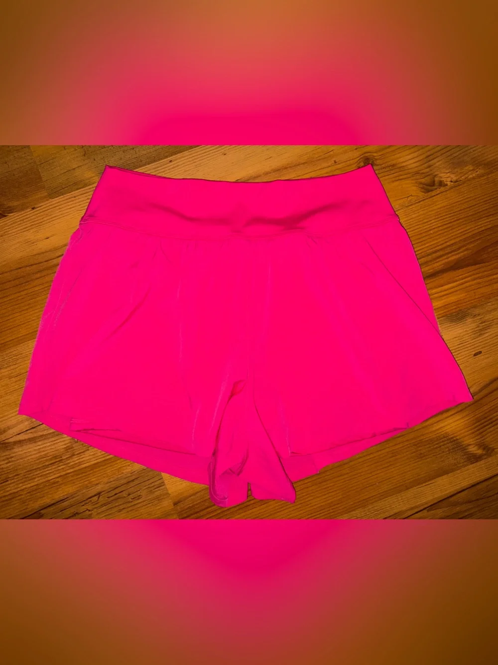 YPB Abercrombie Bright Pink High Waist Shorts L